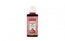 Puramio Raspberry Red Liquid Food Colour  Plastic Bottle  50 millilitre